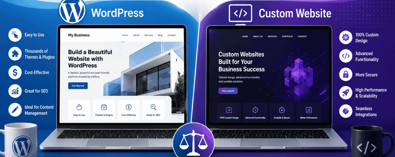 wordpress vs custom website which is right for my business
